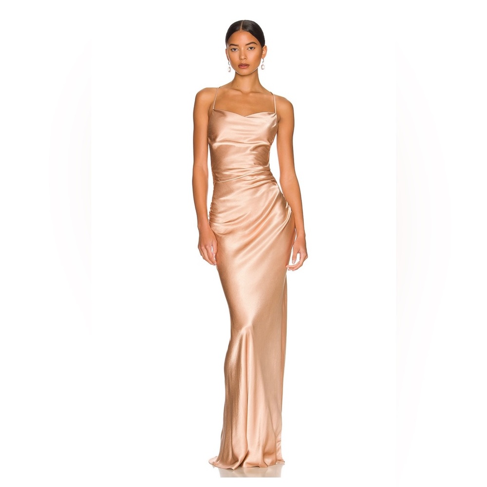 LA LUNE LACE BACK MAXI DRESS in Desert Rose